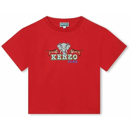 Kenzo Kids Dječja pamučna majica kratkih rukava boja: crvena, s tiskom