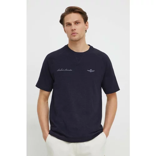 Aeronautica Militare Pamučna majica za muškarce, boja: tamno plava, bez uzorka