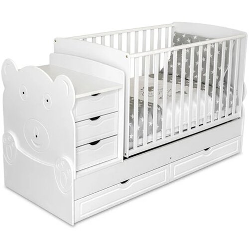 Bebi Snovi Krevetac za bebe 3 u 1 Meda, Beli Cene