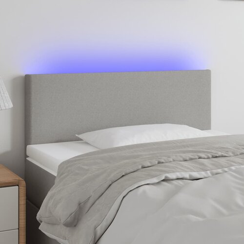 vidaXL LED uzglavlje svjetlosivo 80 x 5 x 78/88 cm od tkanine Cijene