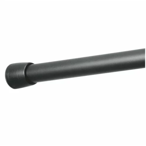 iDesign crna šipka za tuš zavjese podesive dužinom Cameo, dužina 198 - 274 cm
