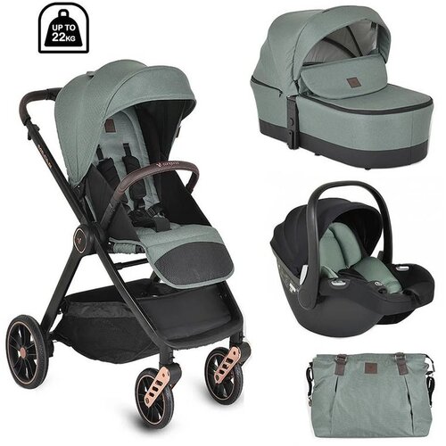 Cangaroo Kolica za bebe 3u1 Macan I-Size Zelena Cene
