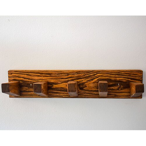 Meda_Furniture Zidni drveni čiviluk, 50x12 cm,Beli bor Slike