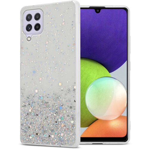 Cadorabo Ohi&scaron;je, združljivo z Samsung Galaxy A22 4G / M22 / M32 4G in prozorna z ble&scaron;čicami - Za&scaron;čitni ovitek iz prožnega silikona TPU s svetlečimi ble&scaron;čicami, (20860553) Cene
