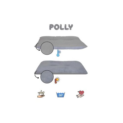 Wallxpert jastuk za pse Polly Dog, 60 x 90, sivi Slike
