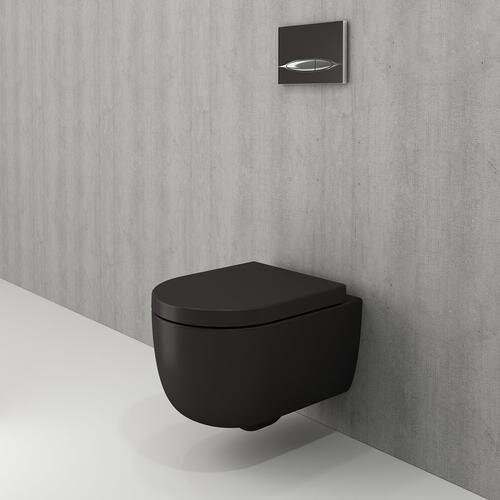 Bocchi v-tondo wc &amp;scaron;olja konzolna 49cm crna mat 1417-004-0129 Slike