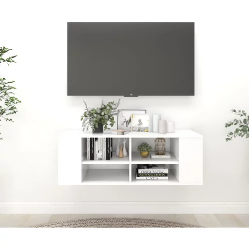  Zidni TV ormarić bijeli 102 x 35 x 35 cm od iverice
