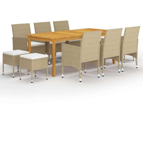  11-dijelni vrtni blagovaonski set bež Cijene