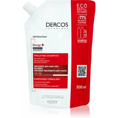 Vichy Dercos Energising šampon za okrepitev las proti izpadanju las nadomestno polnilo 500 ml