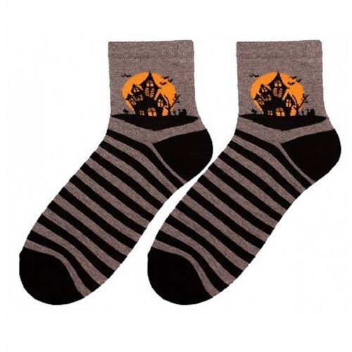 Bratex Popsox Halloween 5643 Women's Socks 36-41 Grey D-026 Slike