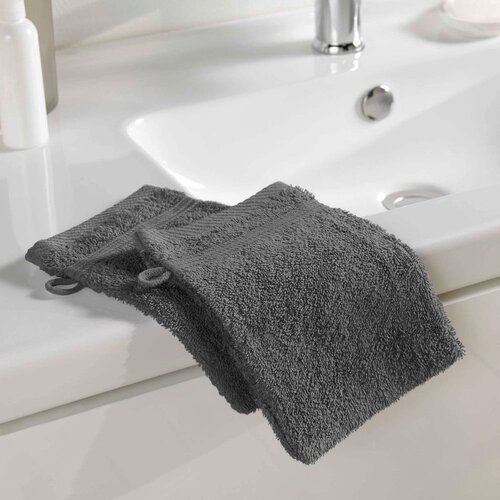 Douceur d int&amp;eacute;rieur Tamno siva pamučna krpica za pranje 15x21 cm Tendresse &amp;ndash; Slike