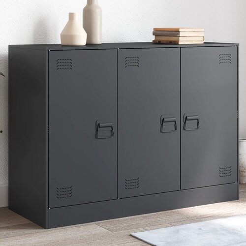  The Living Store Komoda antracitna 99x39x73 cm jeklo - Komoda, (21495629) Cene