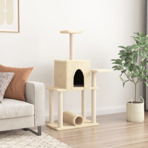  Penjalica za mačke sa stupovima za grebanje krem 122 cm Slike