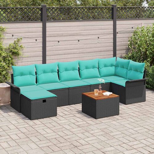  Sjedeća garnitura za vrt 8 kom. poliratan 297,5 x 132,5 x 85 cm Slike