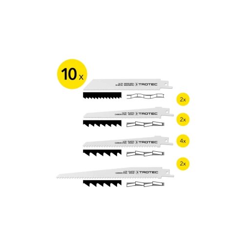 Trotec List sabljaste pile set drvo / metal / plastika, 10 komada Slike