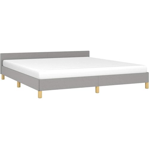  Okvir kreveta bez madraca svjetlosivi 180x200 cm od tkanine Slike