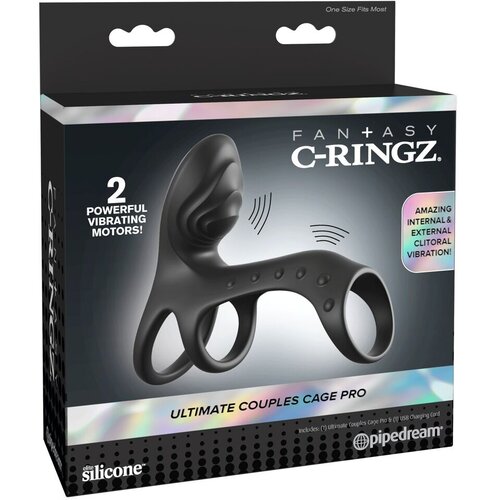 Pipedream Vibrirajući kavez za penis sa klitostimulatorom Fantasy C-Ringz Pro Slike