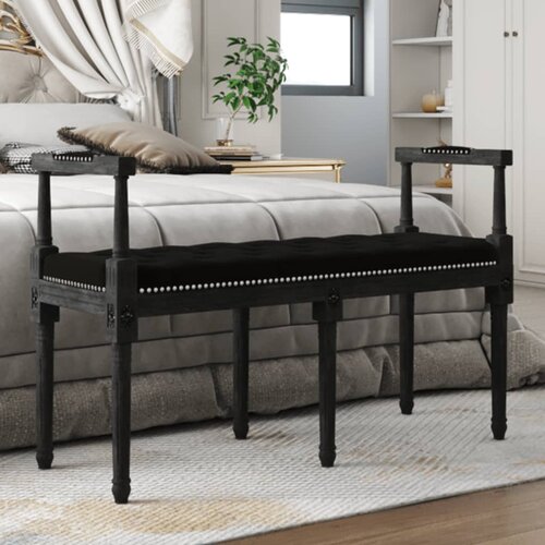 vidaXL Klupa crna 110 x 40 x 70 cm bar&scaron;unasta Cene