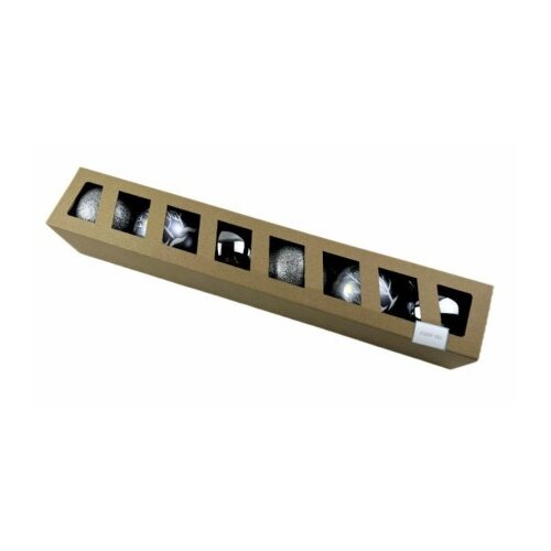 Novogodisnji ukras kugla 8cm srebrna 6pcs jc23sp-533 ( 42/71608 ) Slike