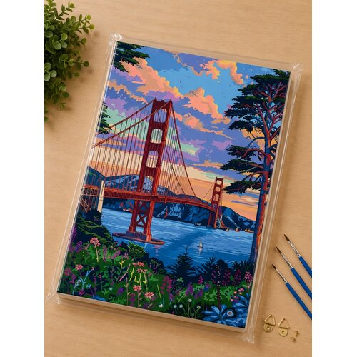  BOJENJE PO BROJEVIMA SET MOST 40X50CM *AK Slike