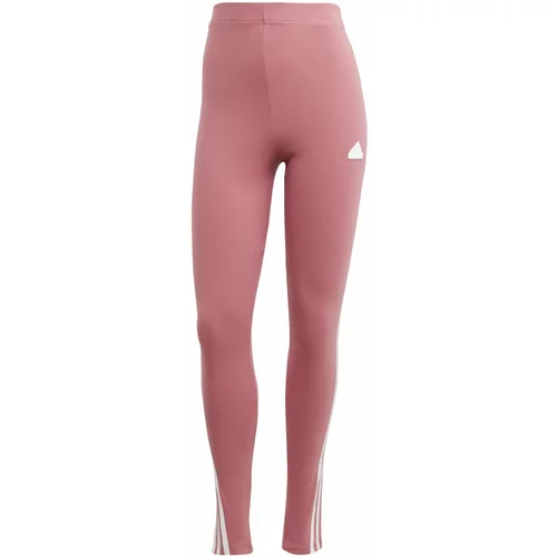 Adidas Športne hlače temno roza / bela