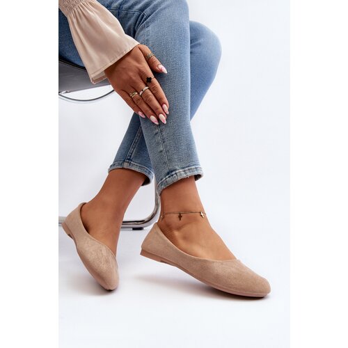 EVENTO Beige Women&amp;#039;s Suede Ballerina Flats Lasota Slike