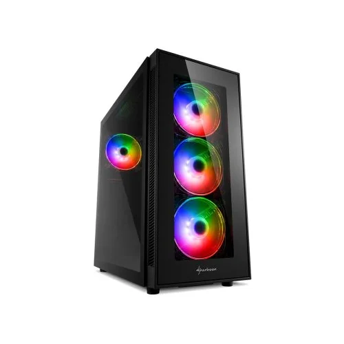  Kućište SHARKOON gaming, TG5 PRO RGB Addressable Full Glass ATX, 4x 120mm LED