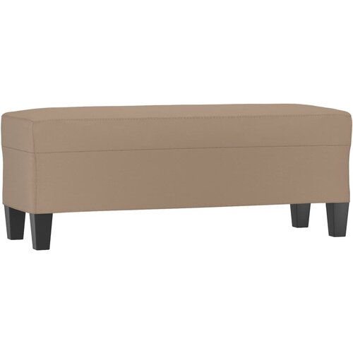  Klupa boja cappuccina 100 x 35 x 41 cm od umjetne kože Slike