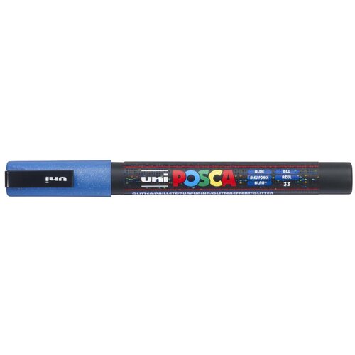 POSCA Uni flomaster; konica 0,9-1,3 mm; moder z bleščicami, (22005627) Cene