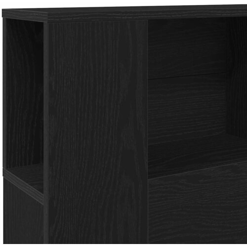  Glava kreveta s ormarićem Crni hrast 200 x 18,5 x 102,5 cm Slike