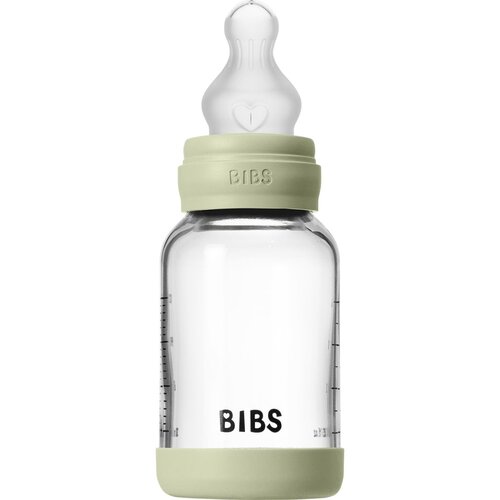 Bibs steklenička steklena silikon 120 ml, počasen pretok Sage Slike