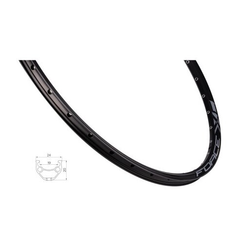 Force felga xc basic 622x19, 32h, crna ( 7024031 ) Cene