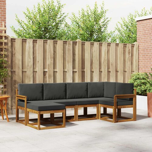  Set vanjskih sofa 6 kom. Prirodna i antracit Smeđa 251 x 128,5 x 73 cm Cijene