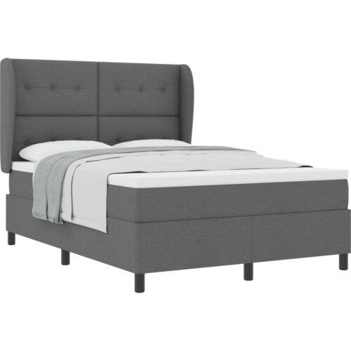 Box Spring krevet s madracem - Tamno siva 160x200 cm tkanina Slike