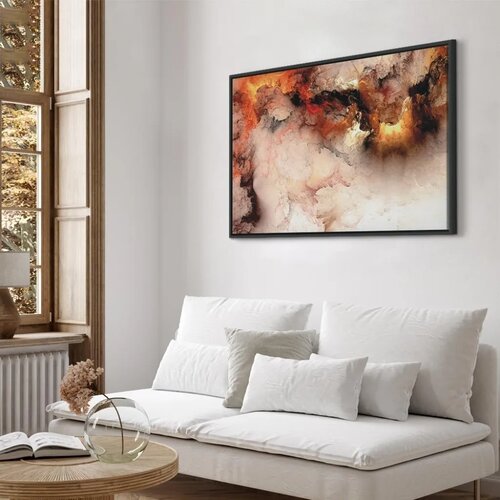 Slika - Volcanic Abstraction (1 Part) Wide 90x60 U crnom drvenom okviru Slike