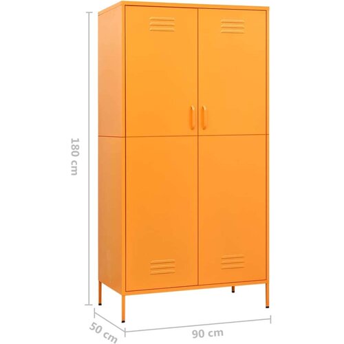 VidaXL Ormar boja senfa 90 x 50 x 180 cm čelični Slike