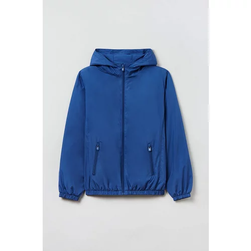 OVS Otroška jakna mornarsko modra barva