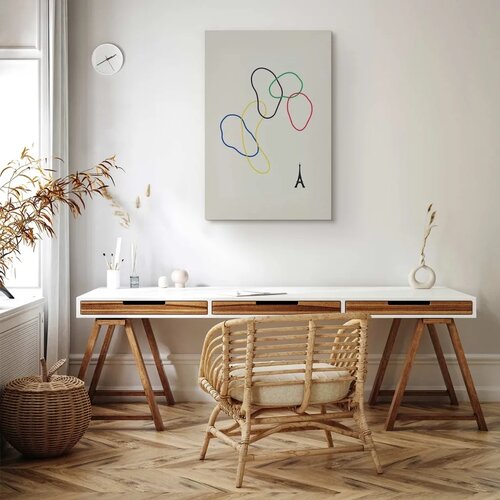  Slika - Colorful Rings - Digital Graphics - Minimalism 40x60 Cijene