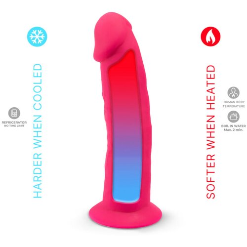 SilexD Model 2 Vibrating Premium Silicone Dual Density Dildo 7&amp;quot; with Remote Pink Slike