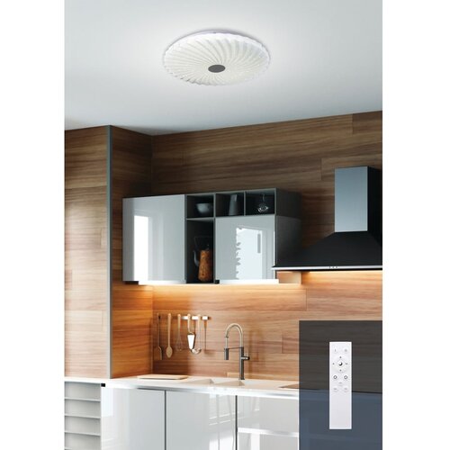 Candellux Lighting Bela LED zatemnitvena stropna svetilka z daljinskim upravljalnikom 38,5x38,5 cm Calipso &amp;ndash; Slike