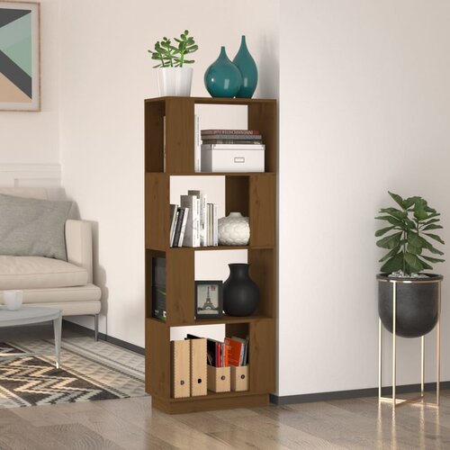 Furnova Knjižna omara/pregrada medeno rjava 51x25x132 cm trdna borovina, (21951125) Cene