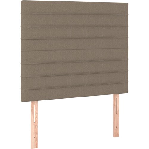  Krevet s oprugama i madracem smeđesivi 90x200 cm od tkanine Slike