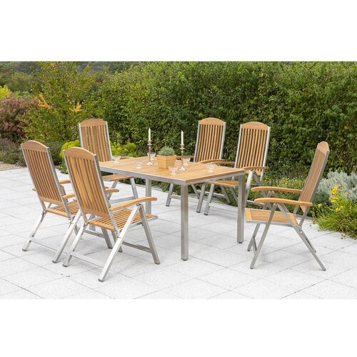 Gardenson Vrtna Garnitura Keros, 7-Delno, Jeklo, Masiven Les Cene