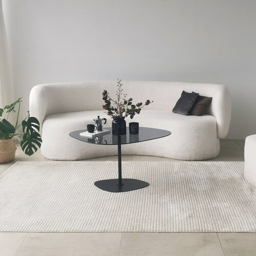 Hanah home Club sto Soho 85x40x67cm Tamno sivo-crni Cene