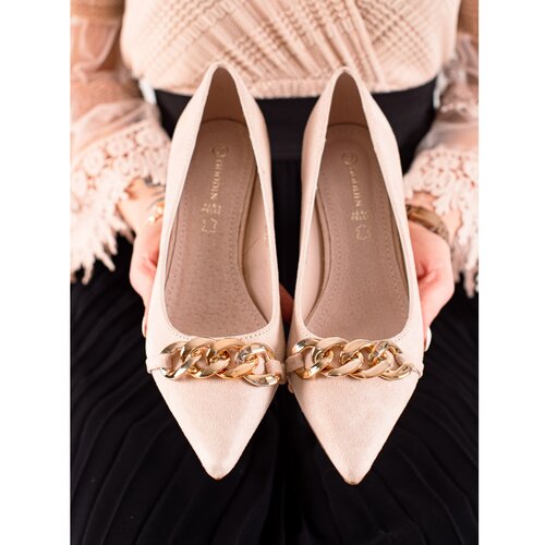 SHELOVET Women's pumps in spitz with chain Cene