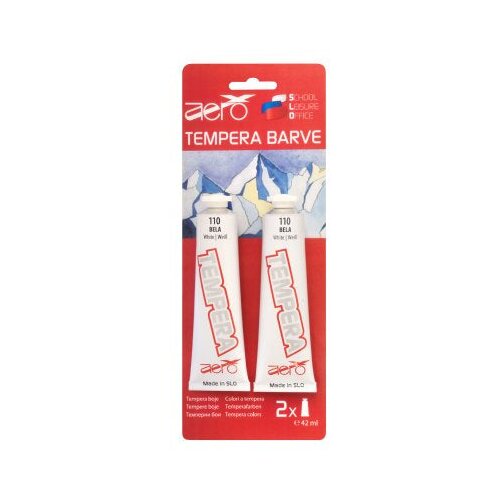 Boja tempera Aero 2 x 42ml tubice bijela , 2 kom blister Cijene
