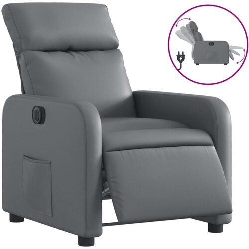 Maison Chic Električni naslanjač - Relax naslanjač sivo umetno usnje, (22062565) Cene