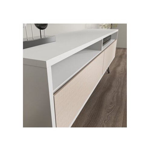 Hanah home tv polica flay white beige Slike