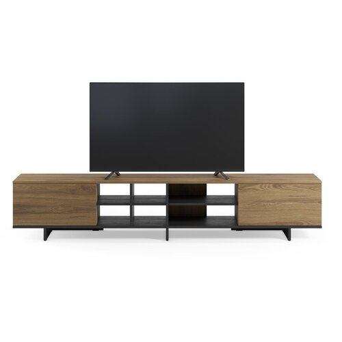 Marckeric Črna/v naravni barvi TV omarica v hrastovem dekorju 230x44x36 cm Cequoia &amp;ndash; Slike