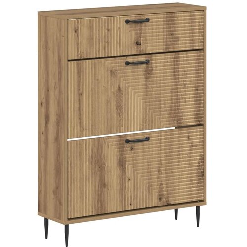  Ormar za cipele HAARLEM 78 x 24 x 103 cm Konstruirano drvo - Hrast artisan Slike